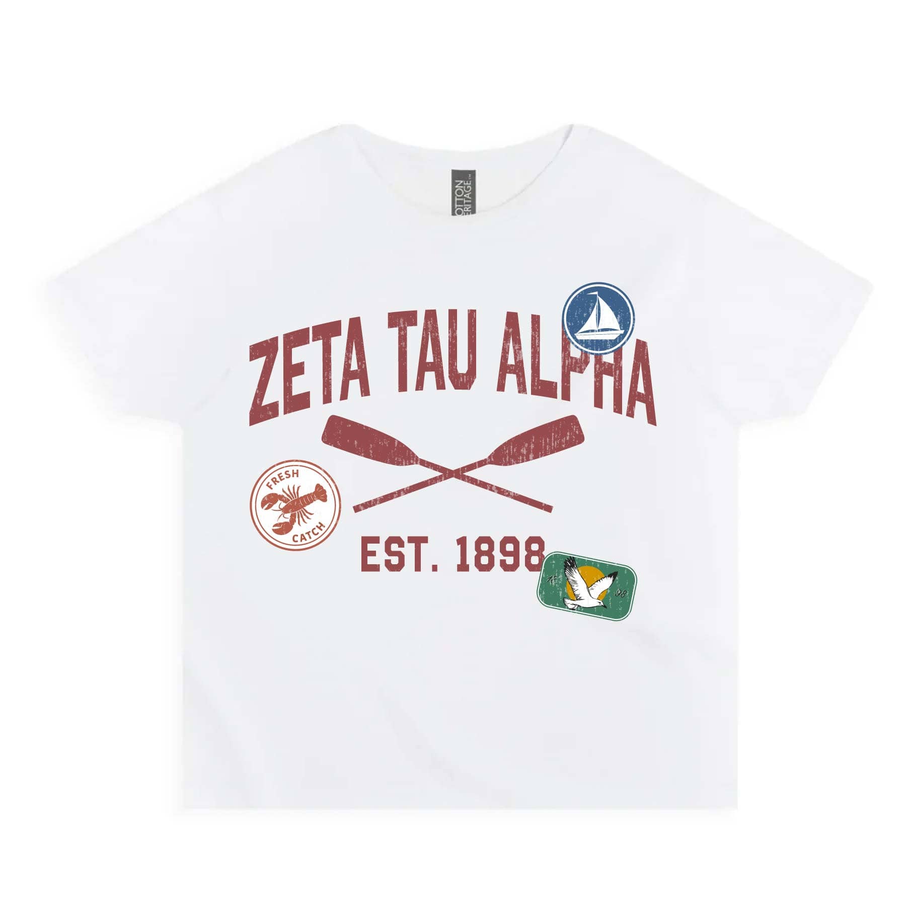 Ali & Ariel Summer Camp Baby Tee Zeta Tau Alpha / Small