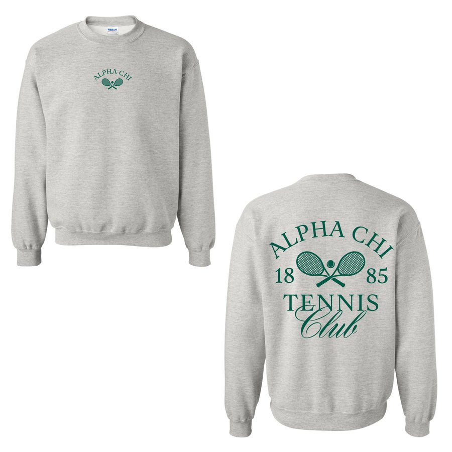 Ali & Ariel Tennis Crewneck Alpha Chi Omega / Medium