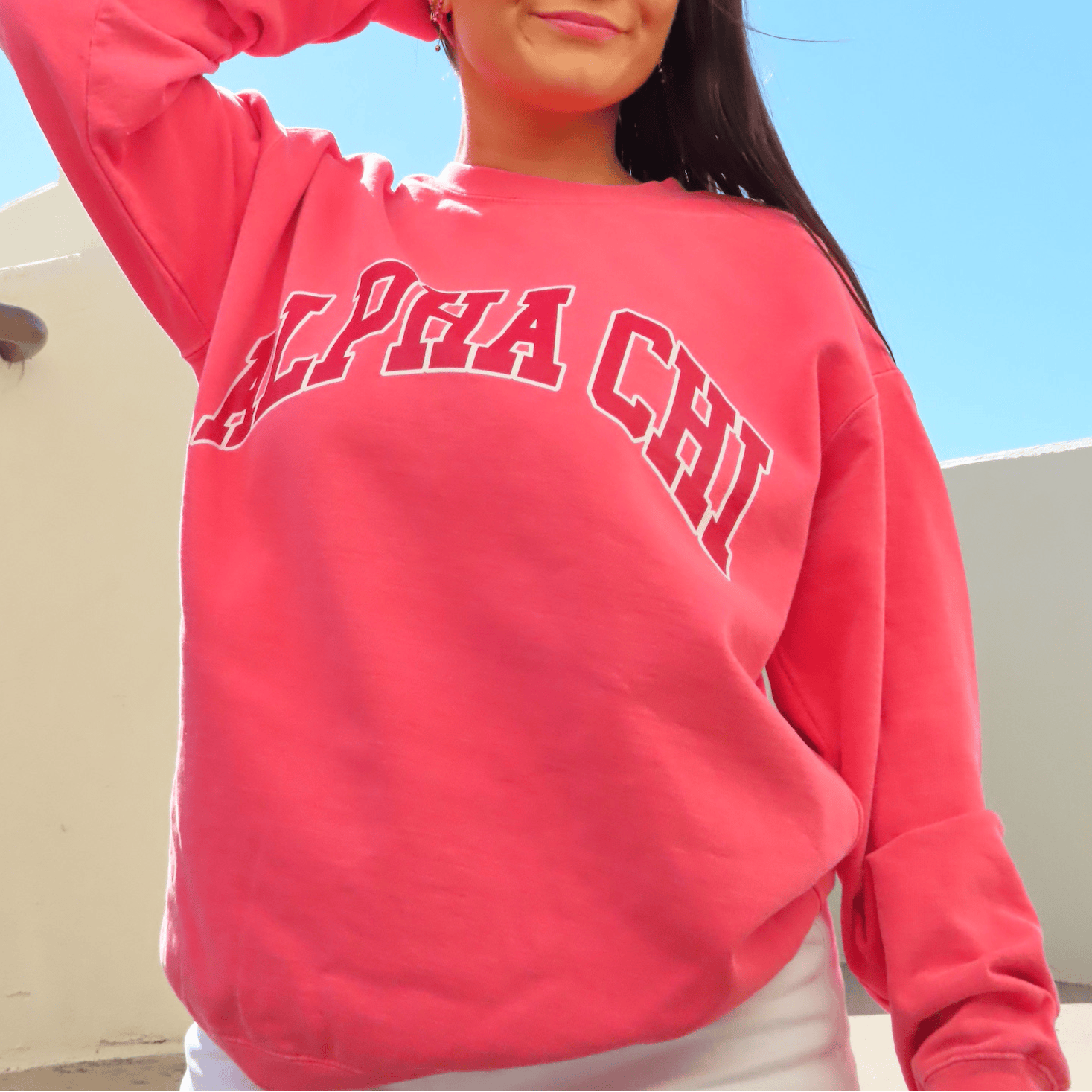 Ali & Ariel Watermelon Comfort Colors Collegiate Crewneck