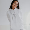 Ali & Ariel White Embroidered Heart Hoodie