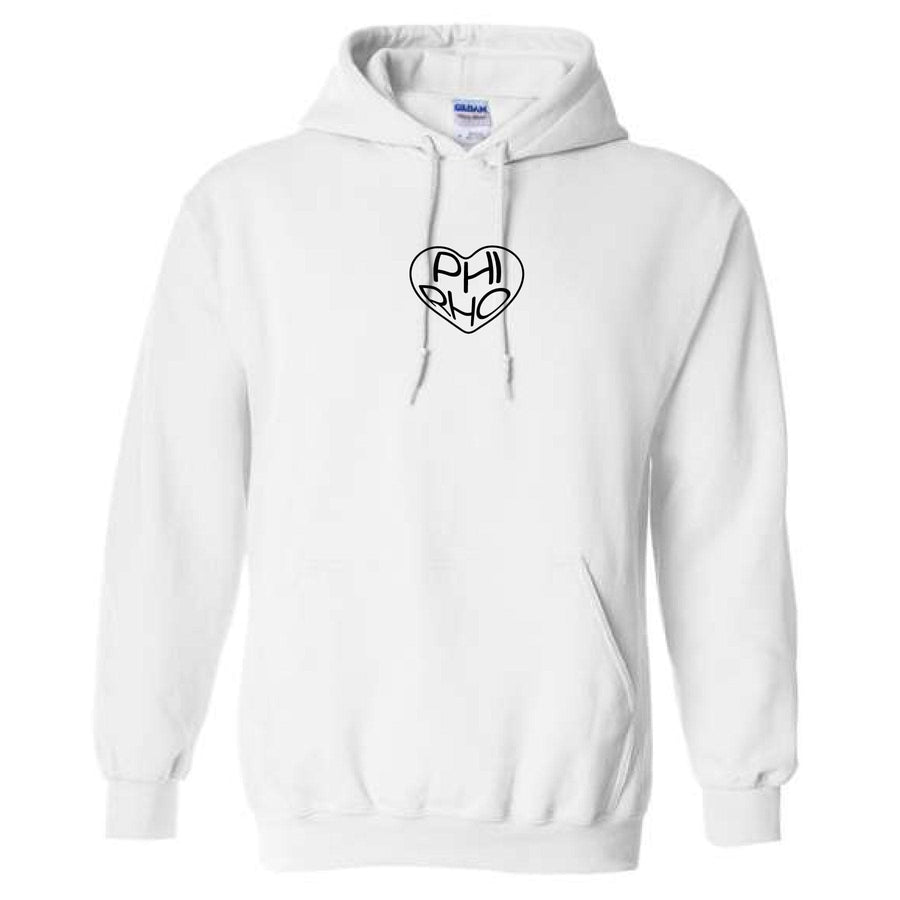 Ali & Ariel White Embroidered Heart Hoodie