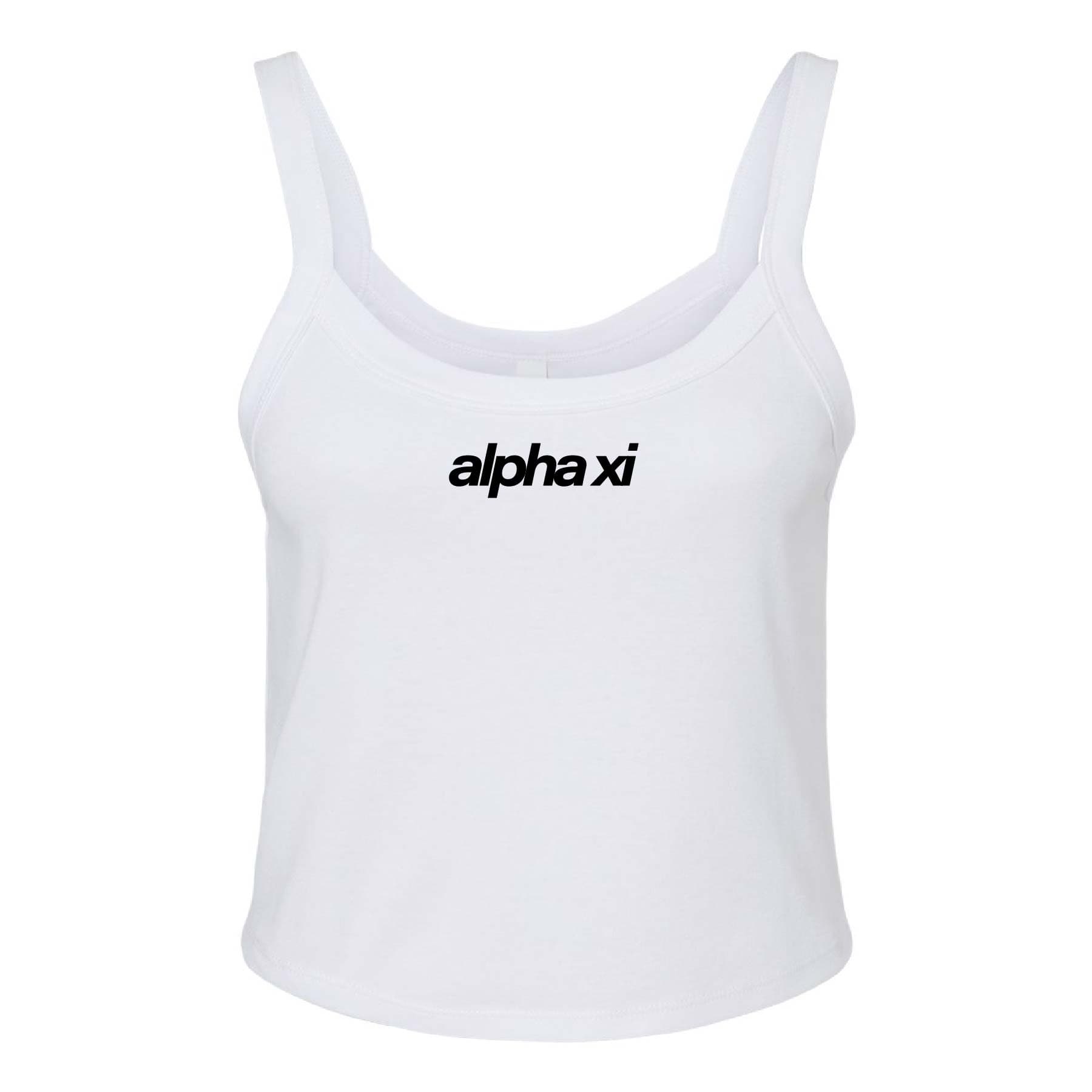 Ali & Ariel White Embroidered Tank Top Alpha Xi Delta / XS
