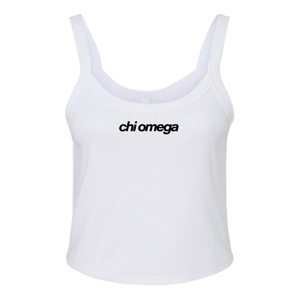 Ali & Ariel White Embroidered Tank Top Chi Omega / XS