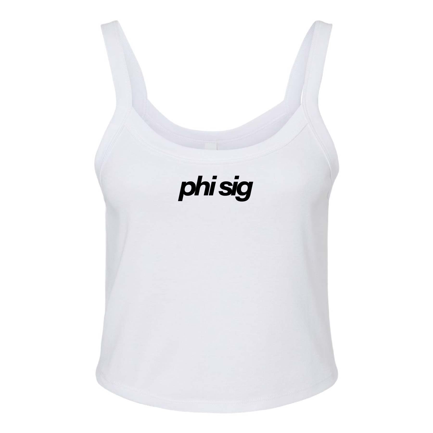 Ali & Ariel White Embroidered Tank Top Phi Sigma Sigma / XS
