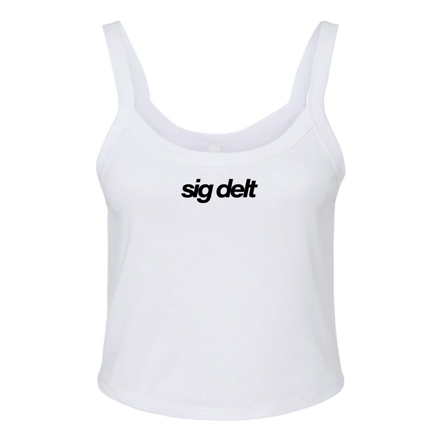 Ali & Ariel White Embroidered Tank Top Sigma Delta Tau / XS