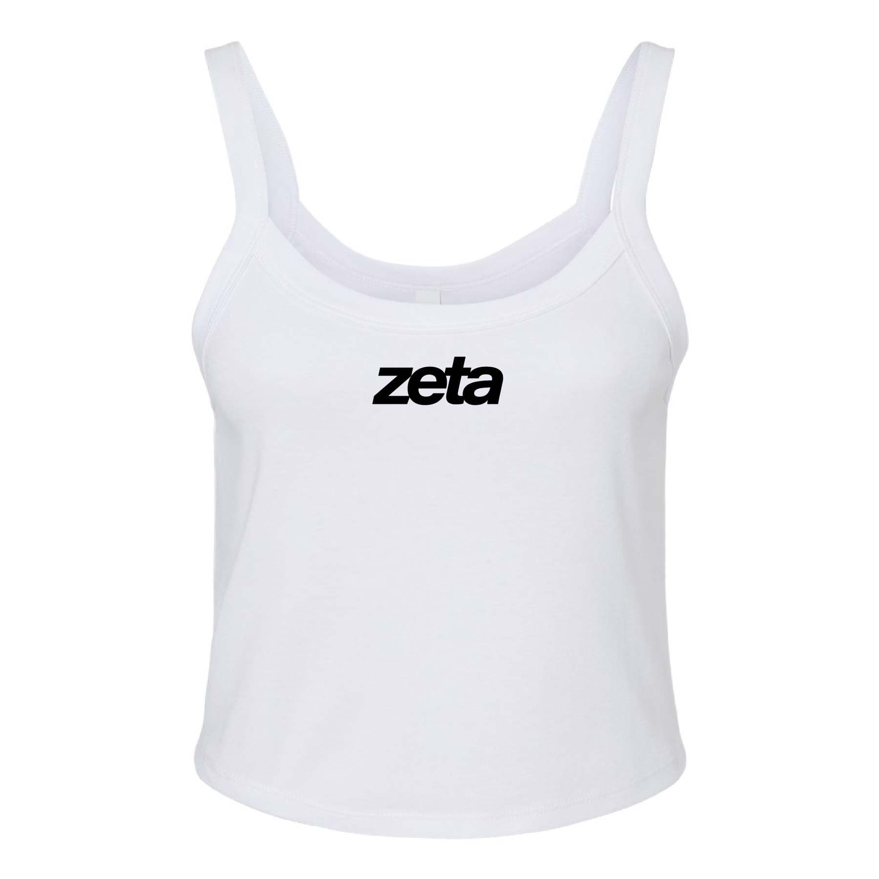 Ali & Ariel White Embroidered Tank Top Zeta Tau Alpha / XS