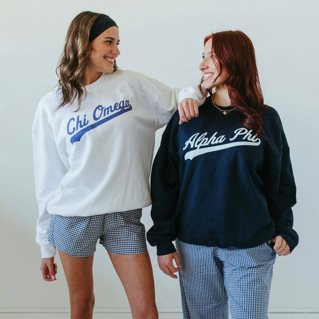 Ali & Ariel White Major League Crewneck