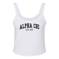 Ali & Ariel White Poka Dot Tank Top Alpha Chi Omega / XS