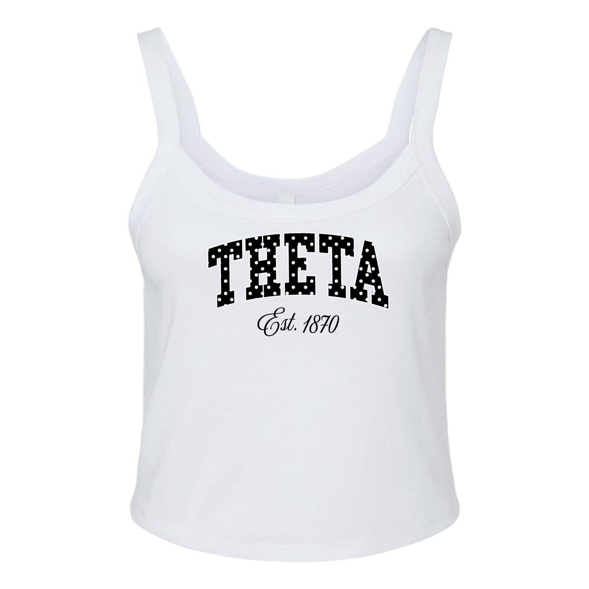 Ali & Ariel White Poka Dot Tank Top Kappa Alpha Theta / XS