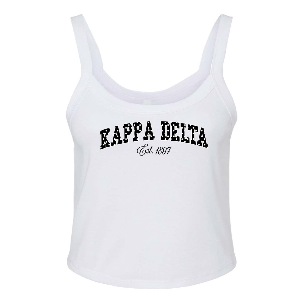 Ali & Ariel White Poka Dot Tank Top Kappa Delta / XS
