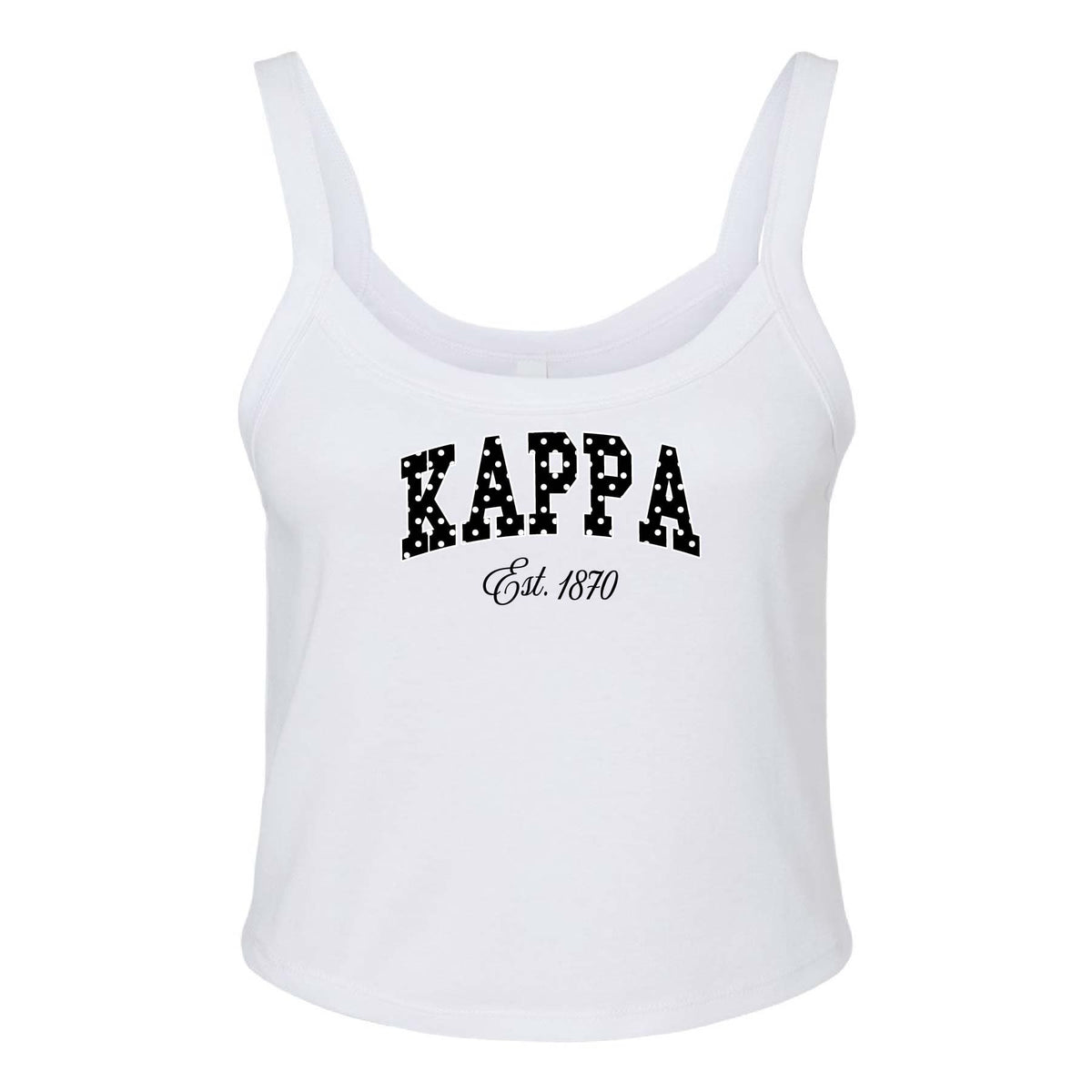 Ali & Ariel White Poka Dot Tank Top Kappa Kappa Gamma / XS