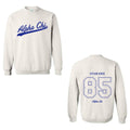 Ali & Ariel White Vintage Baseball Crewneck Alpha Chi Omega / Medium