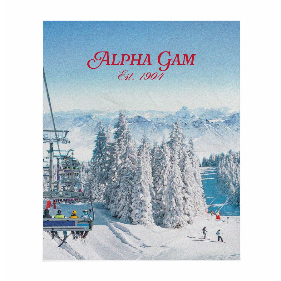 Ali & Ariel Winter Wonderland Blanket Alpha Gamma Delta / Medium