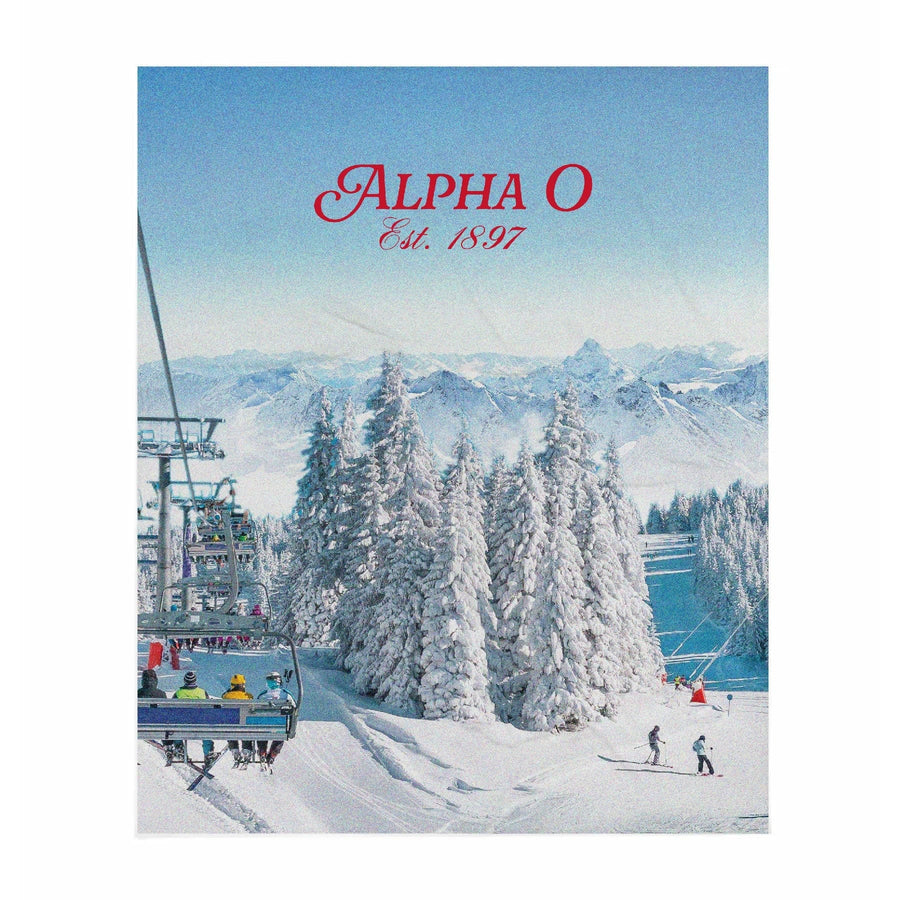 Ali & Ariel Winter Wonderland Blanket Alpha Omicron Pi / Medium