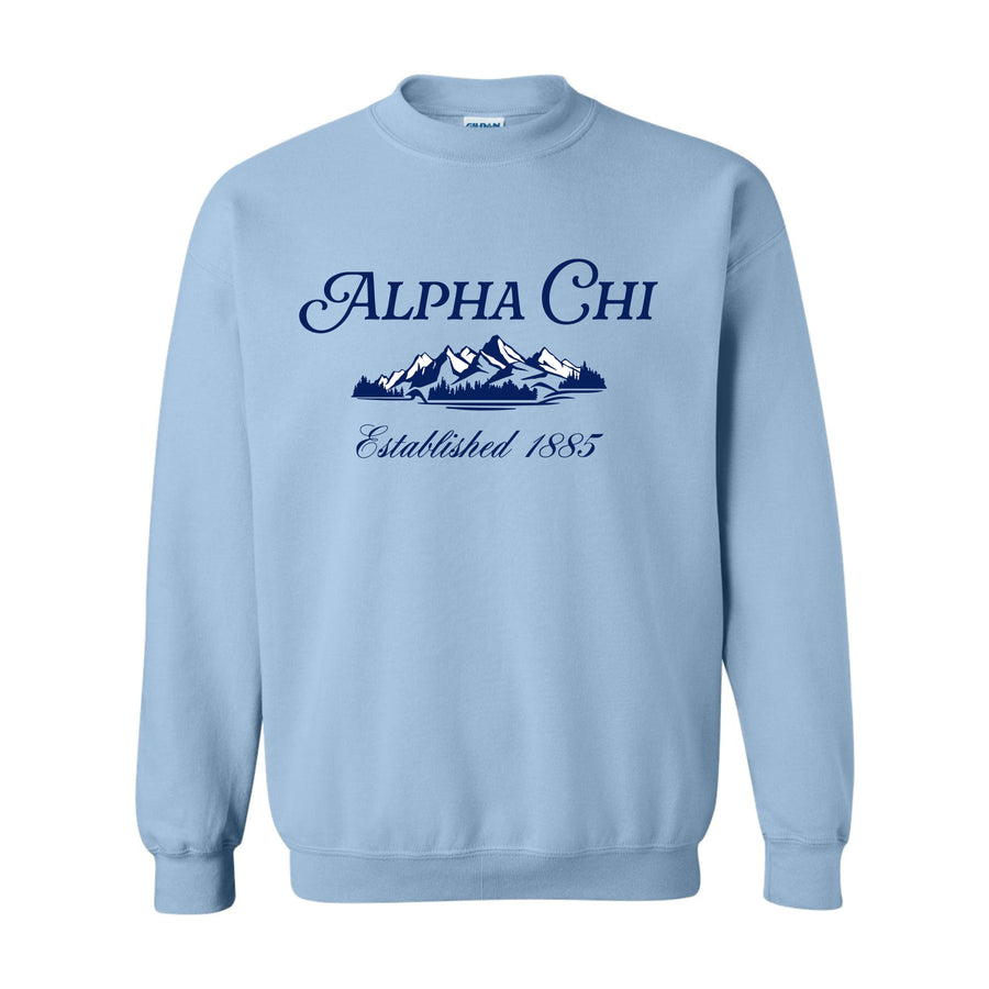 Ali & Ariel Winter Wonderland Crewneck Alpha Chi Omega / Medium