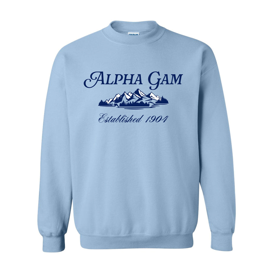 Ali & Ariel Winter Wonderland Crewneck Alpha Gamma Delta / Medium