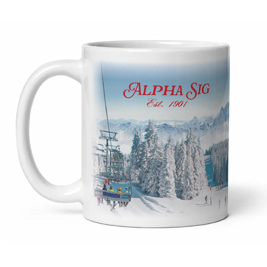 Ali & Ariel Winter Wonderland Mug Alpha Sigma Alpha / 11 oz