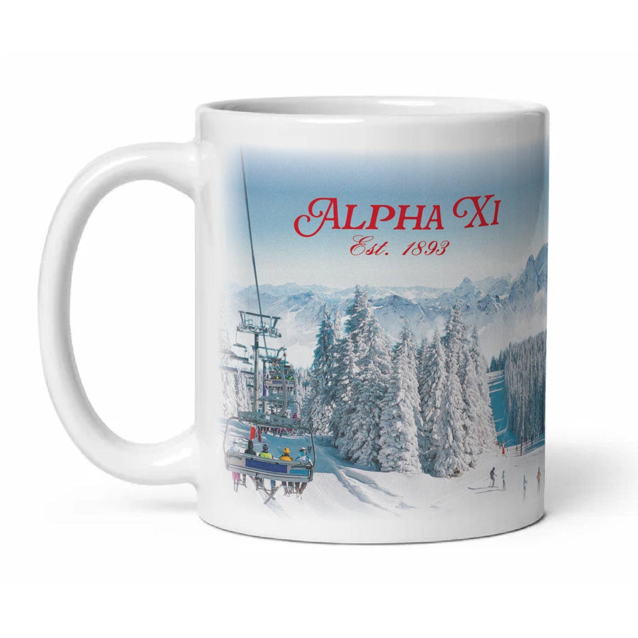 Ali & Ariel Winter Wonderland Mug Alpha Xi Delta / 11 oz