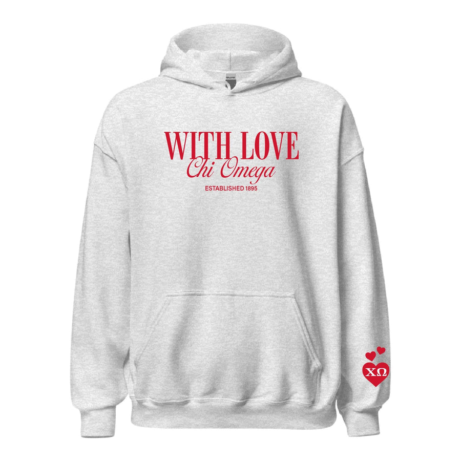 Ali & Ariel With Love Hoodie Chi Omega / Medium