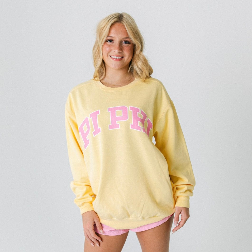 Yellow Collegiate Crewneck by Ali & Ariel | Sorority Apparel