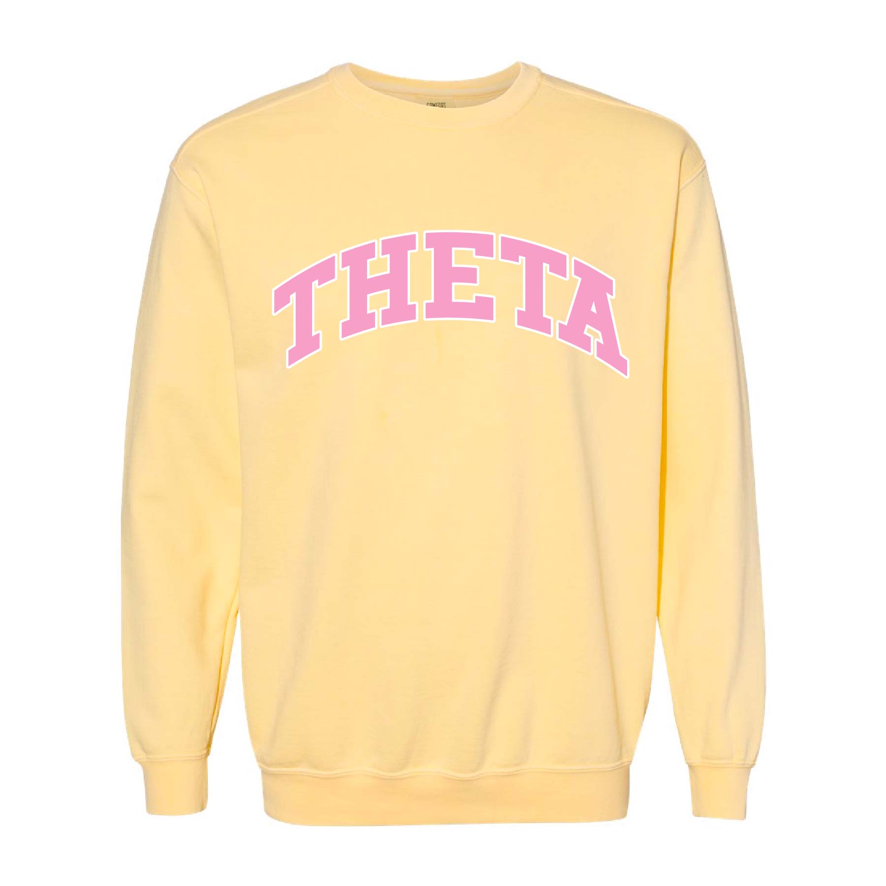 Ali & Ariel Yellow Collegiate Crewneck Kappa Alpha Theta / Medium