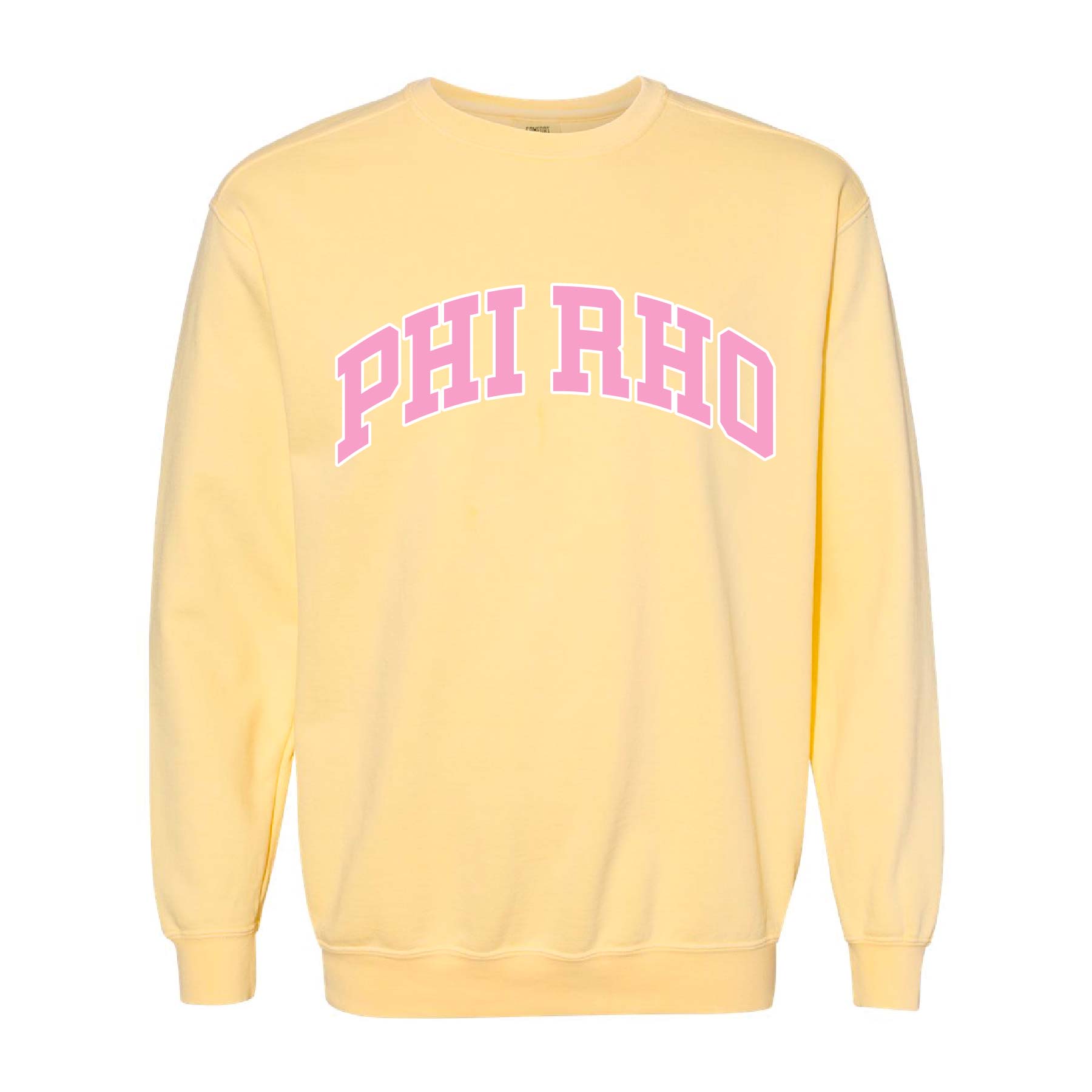 Ali & Ariel Yellow Collegiate Crewneck Phi Sigma Rho / Medium