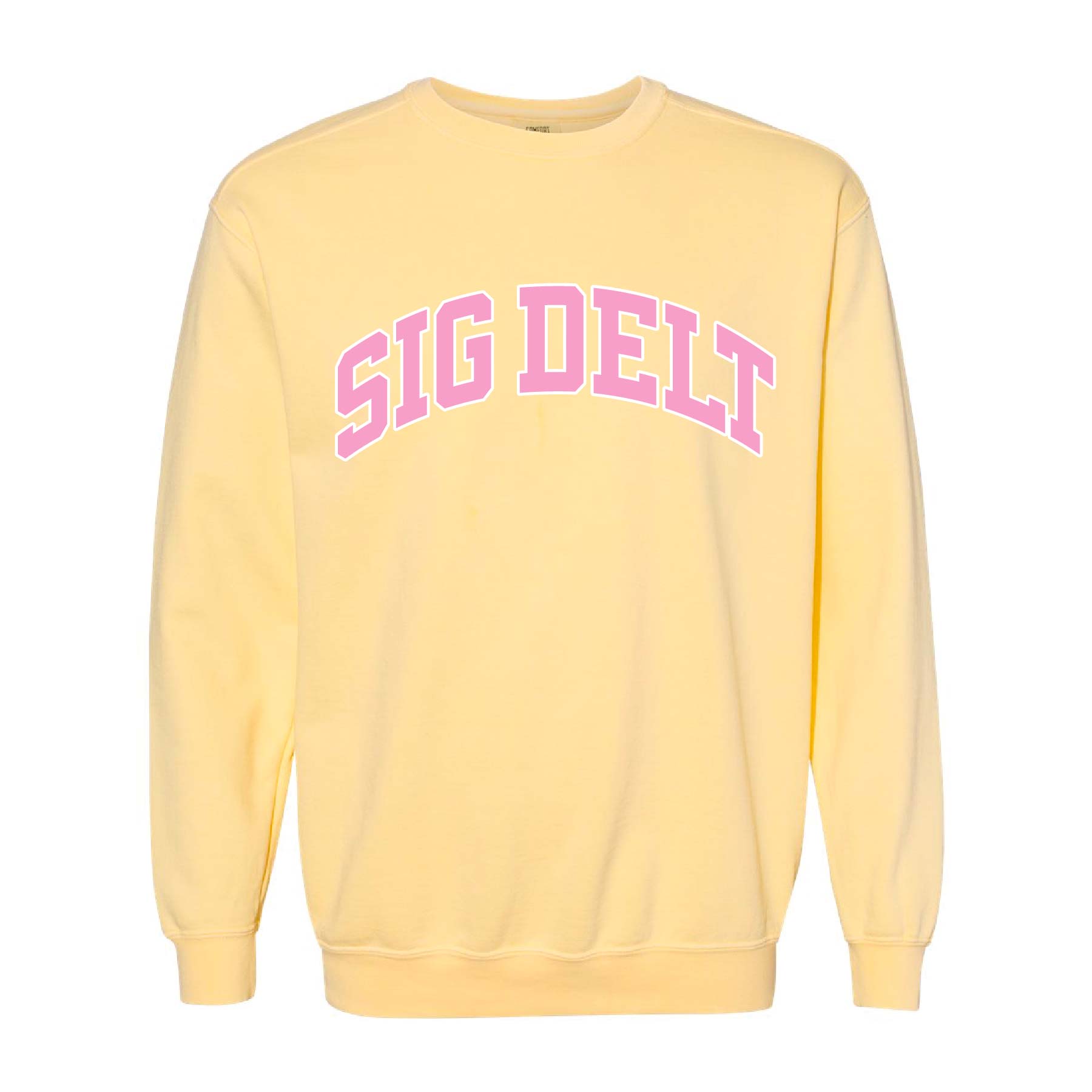 Ali & Ariel Yellow Collegiate Crewneck Sigma Delta Tau / Medium