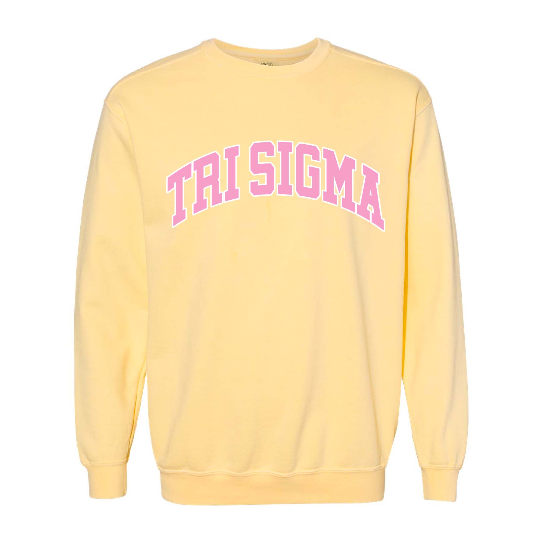 Ali & Ariel Yellow Collegiate Crewneck Sigma Sigma Sigma / Medium