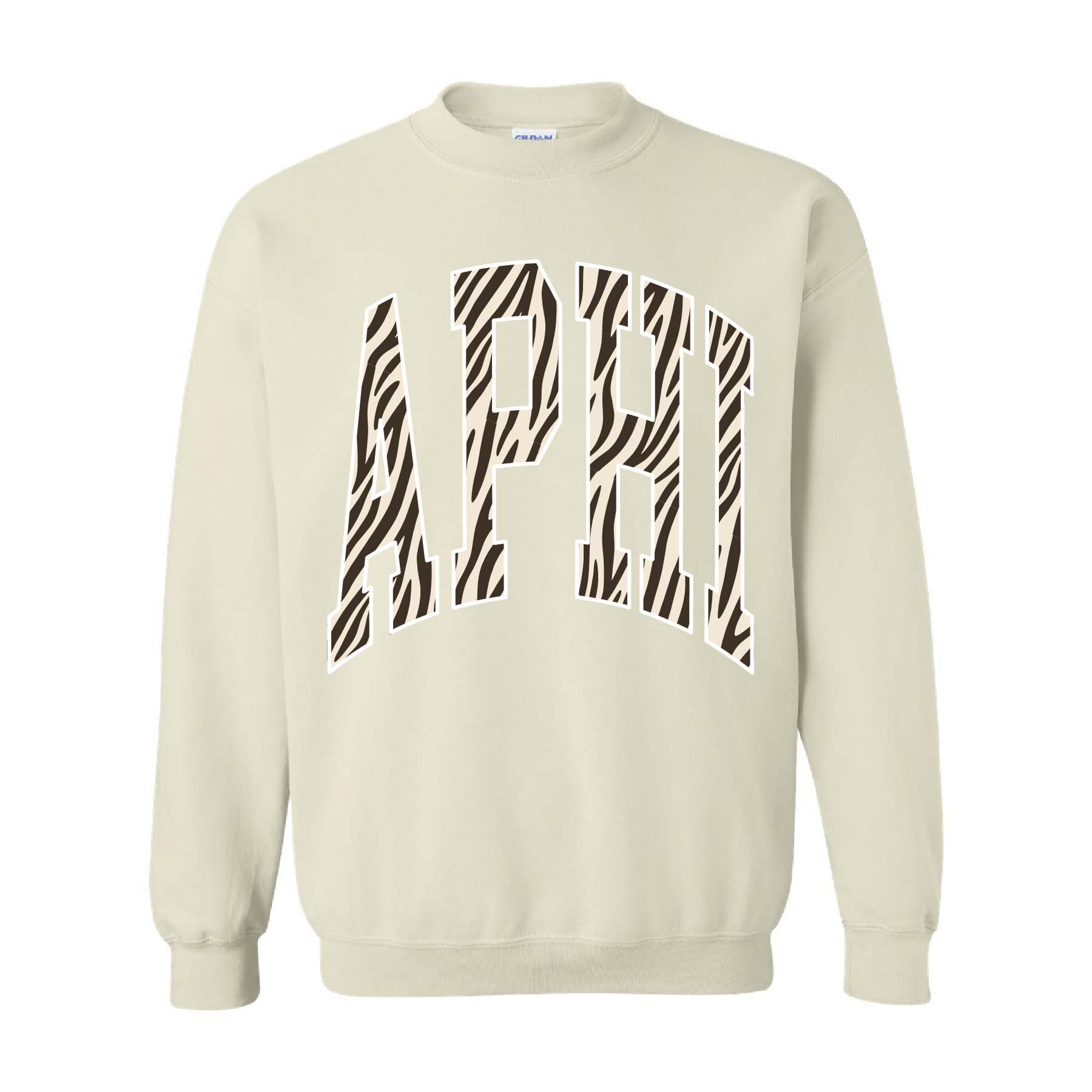 Ali & Ariel Zebra Crewneck Alpha Phi / Medium