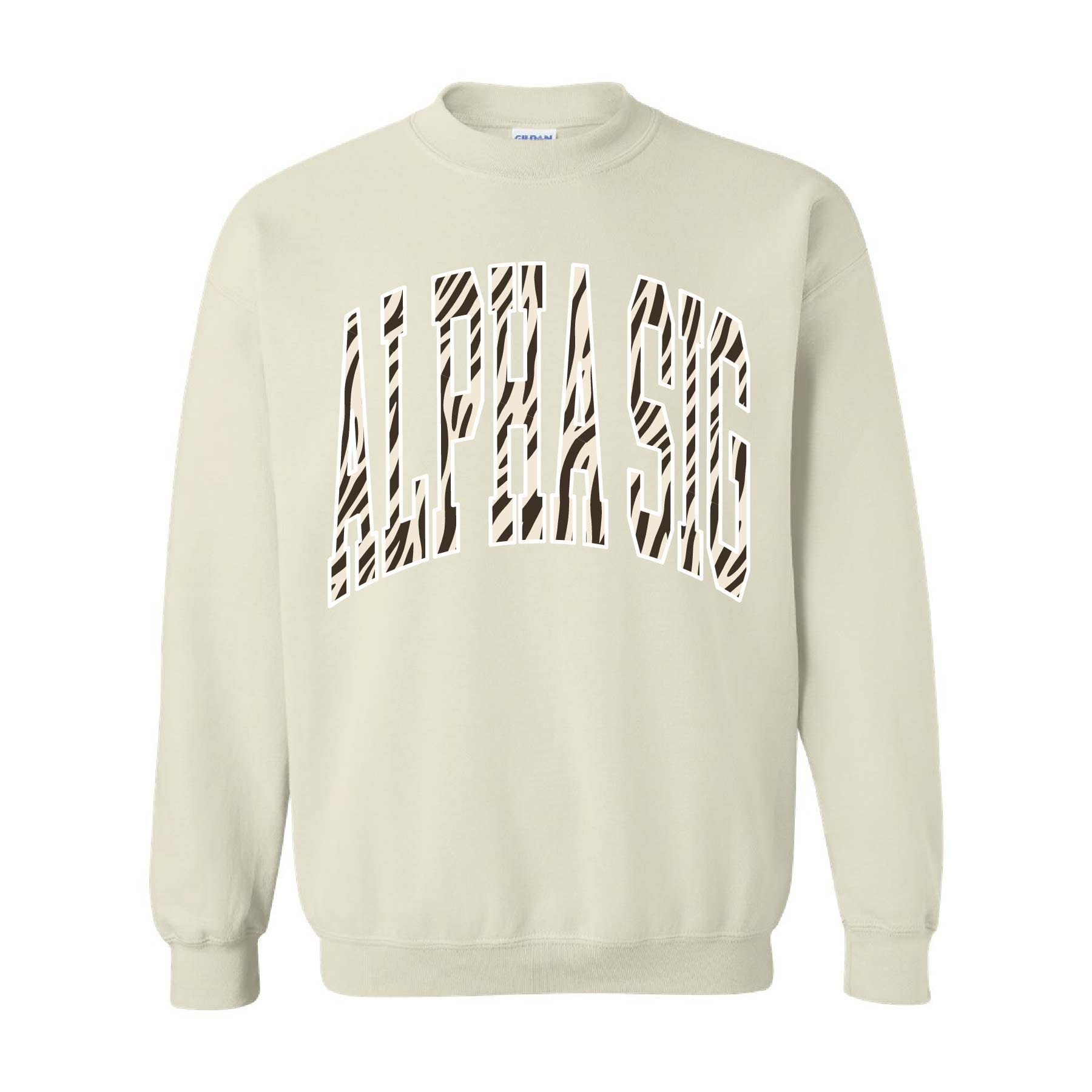 Ali & Ariel Zebra Crewneck Alpha Sigma Alpha / Medium
