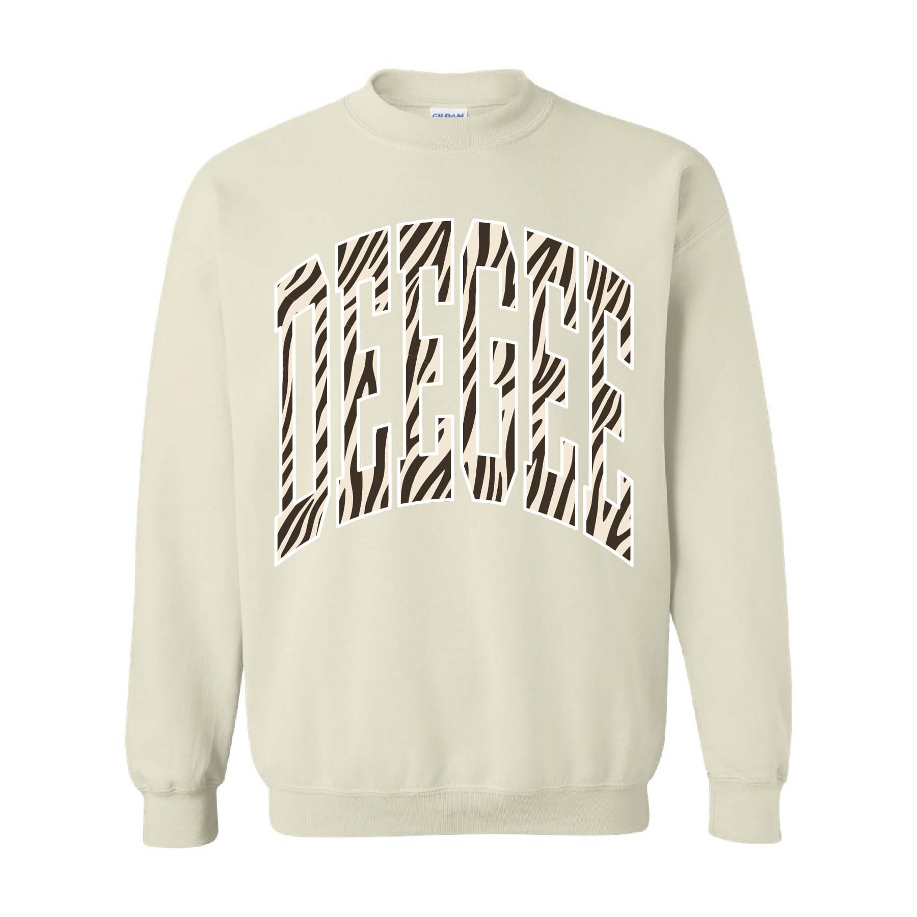 Ali & Ariel Zebra Crewneck Delta Gamma / Medium