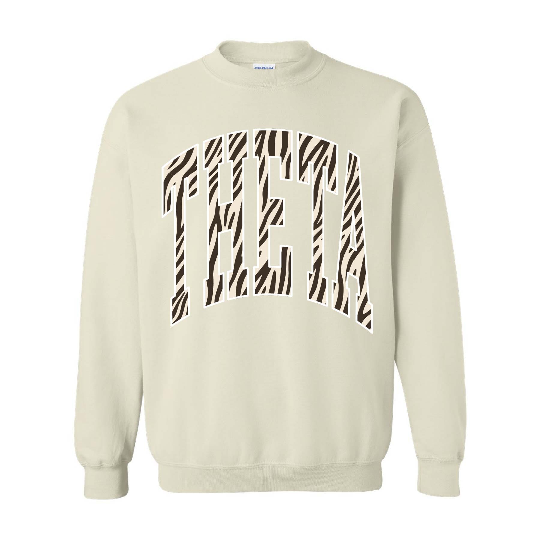 Ali & Ariel Zebra Crewneck Kappa Alpha Theta / Medium