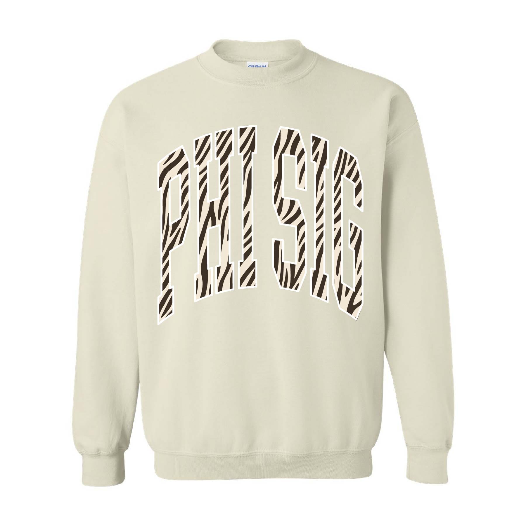 Ali & Ariel Zebra Crewneck Phi Sigma Sigma / Medium
