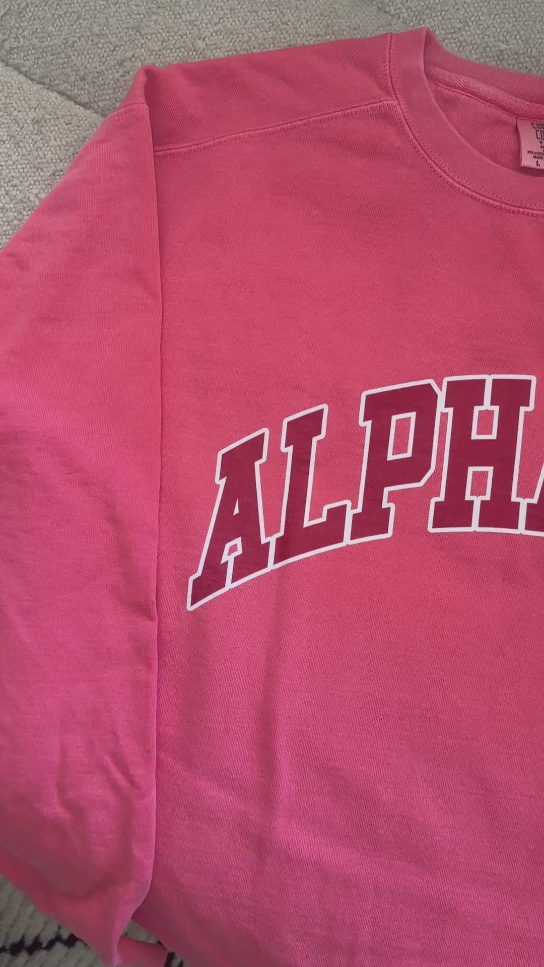 Watermelon Comfort Colors Collegiate Crewneck