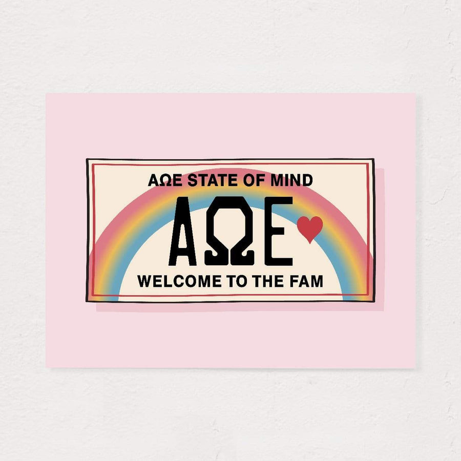 Ali & Ariel Aloha State Of Mind Pink Art Print Alpha Omega Epsilon / No Frame