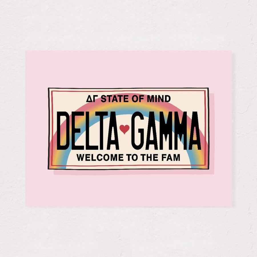 Ali & Ariel Aloha State Of Mind Pink Art Print Delta Gamma / No Frame