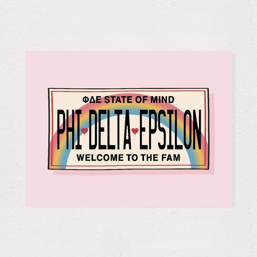 Ali & Ariel Aloha State Of Mind Pink Art Print Phi Delta Epsilon / No Frame