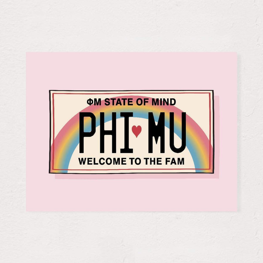 Ali & Ariel Aloha State Of Mind Pink Art Print Phi Mu / No Frame