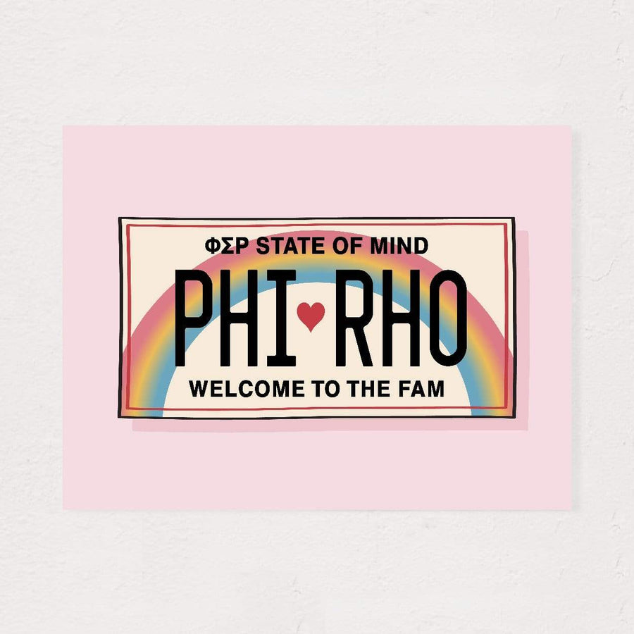 Ali & Ariel Aloha State Of Mind Pink Art Print Phi Sigma Rho / No Frame
