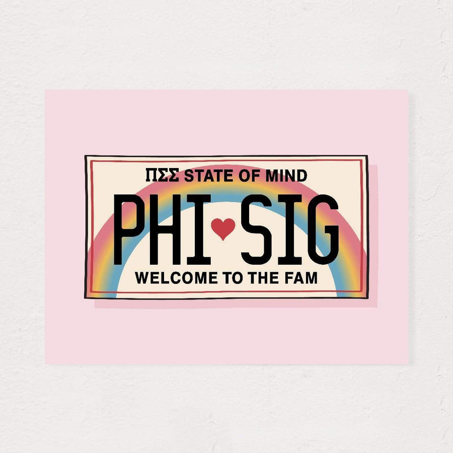 Ali & Ariel Aloha State Of Mind Pink Art Print Phi Sigma Sigma / No Frame