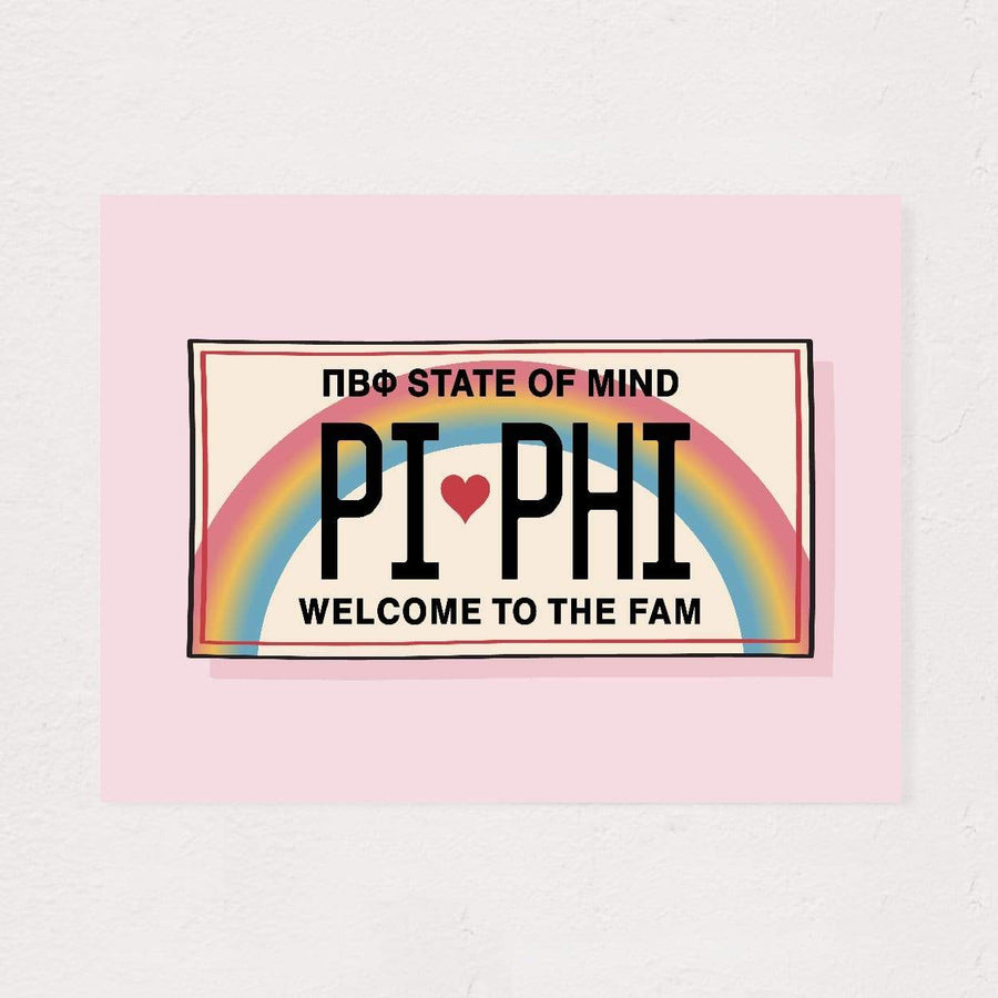 Ali & Ariel Aloha State Of Mind Pink Art Print Pi Beta Phi / No Frame