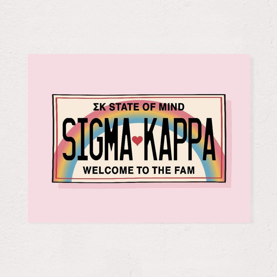 Ali & Ariel Aloha State Of Mind Pink Art Print Sigma Kappa / No Frame