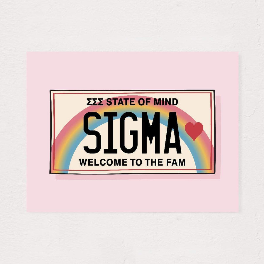 Ali & Ariel Aloha State Of Mind Pink Art Print Sigma Sigma Sigma / No Frame