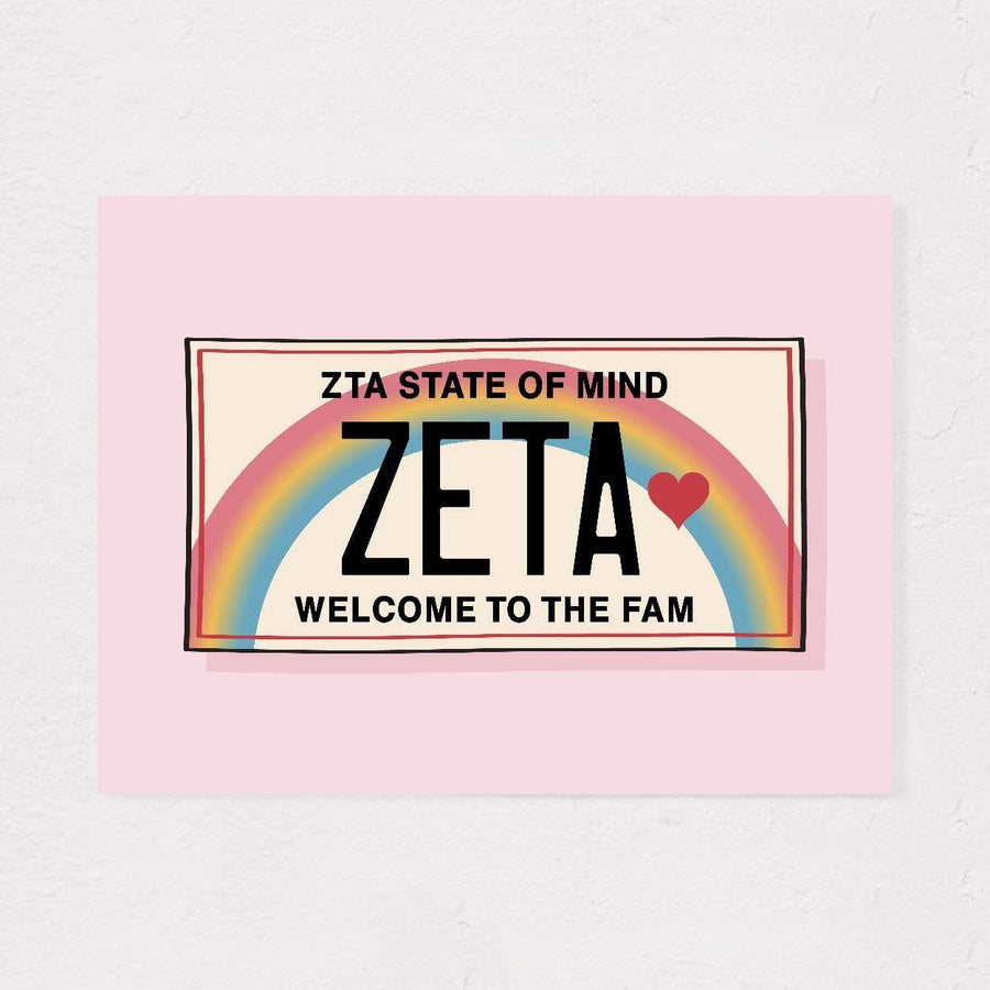 Ali & Ariel Aloha State Of Mind Pink Art Print Zeta Tau Alpha / No Frame