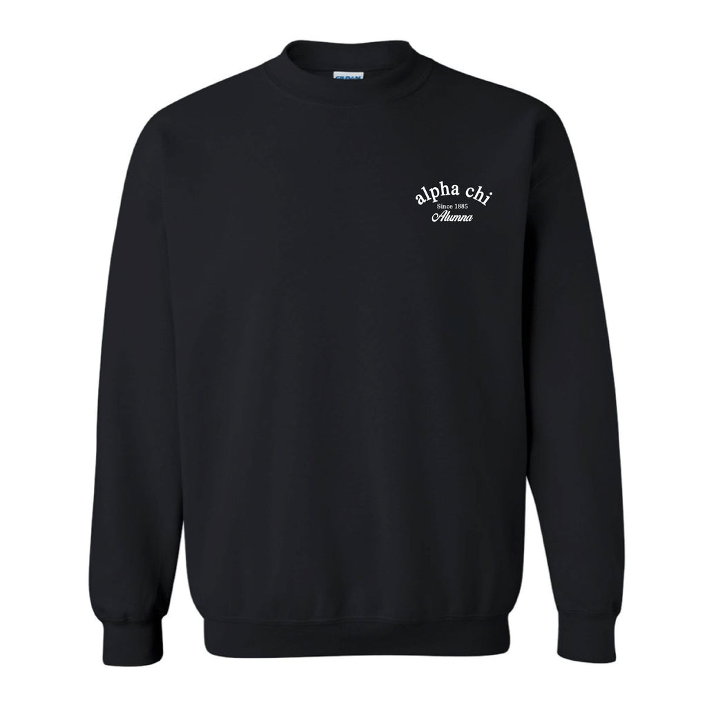 Ali & Ariel Alumna Black Embroidered Fleece <br> (sororities A-D) Alpha Chi Omega / Small
