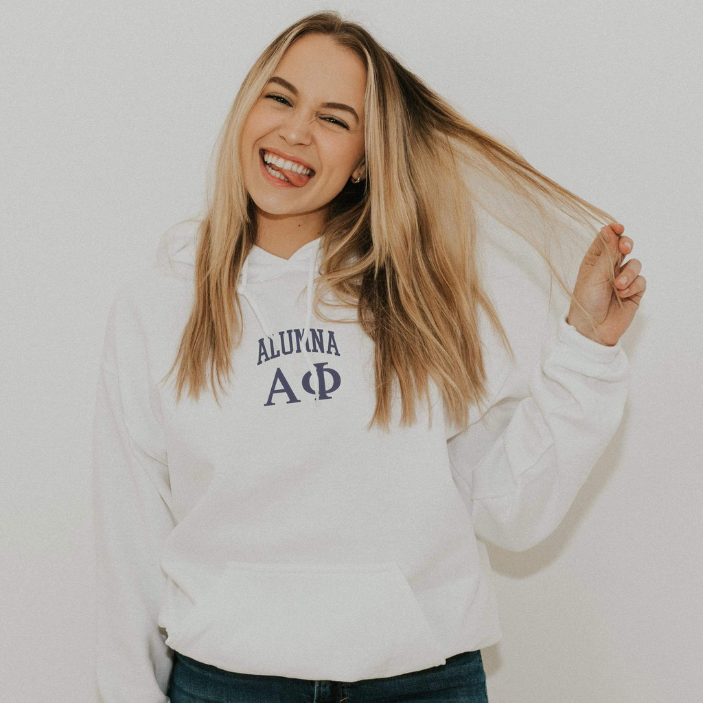 Alumna Embroidered Collegiate Hoodie <br> (sororities G-Z)