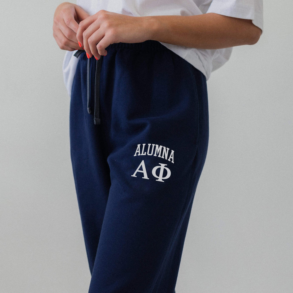 Alumna Embroidered Collegiate Joggers <br> (sororities G-Z)