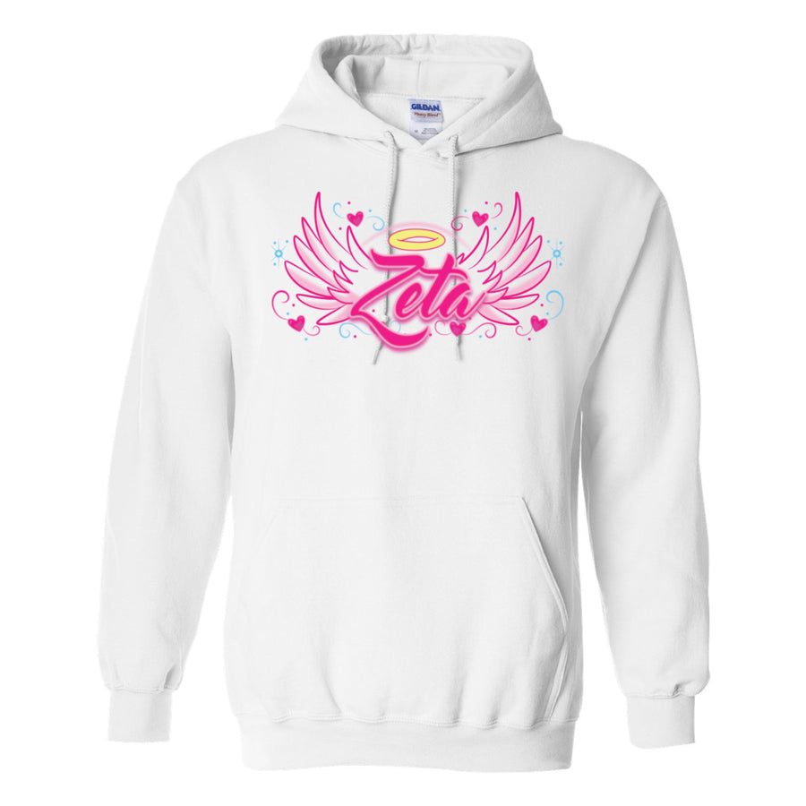 Ali & Ariel Angel Airbrush Hoodie (sororities G-Z)