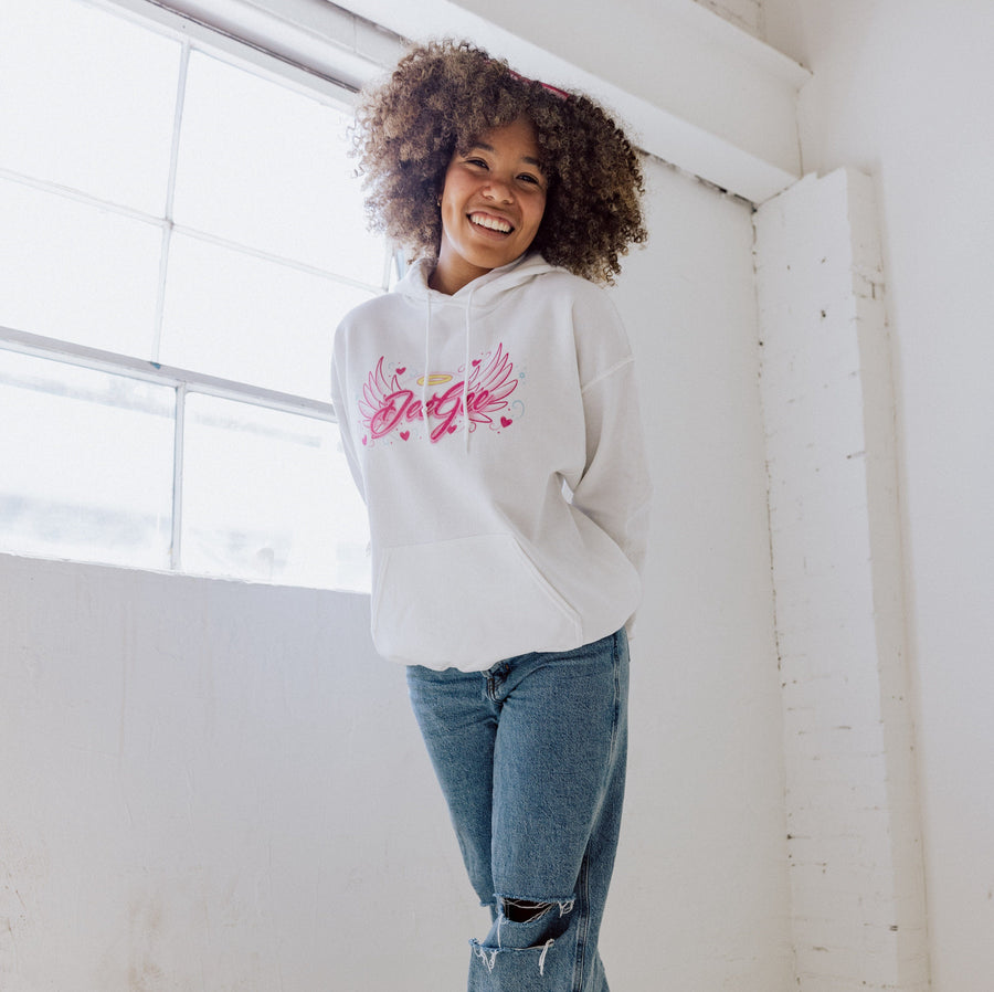 Ali & Ariel Angel Airbrush Hoodie (sororities G-Z)