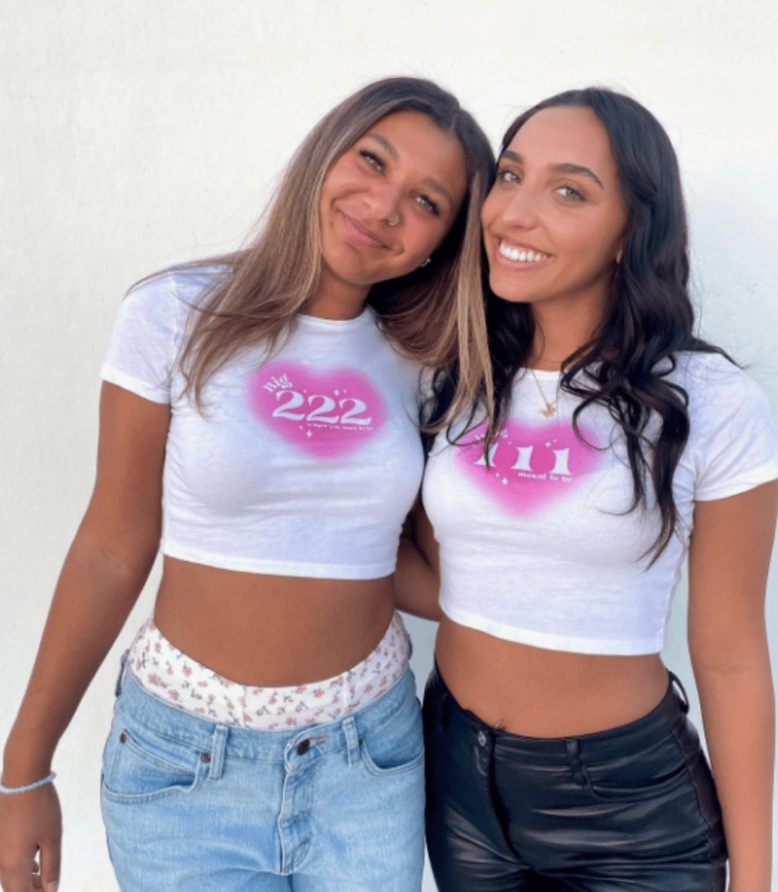 Ali & Ariel Angelic Fam Cropped Baby Tees